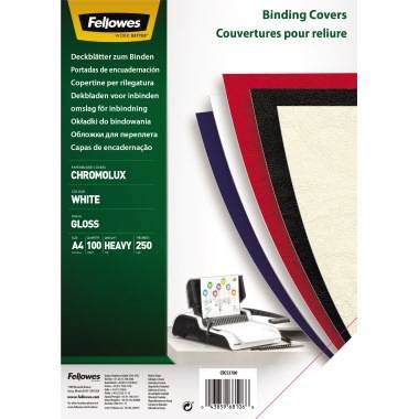 Pannelli posteriori Fellowes per cartelle rilegatrici DIN A4 250 g/mq bianco-0
