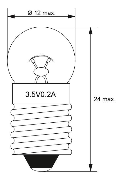 Goobay Lampadina sferetta per torcia, 0,7 W 0.7 W attacco E10, 3,5 V (DC), 200 mA-1