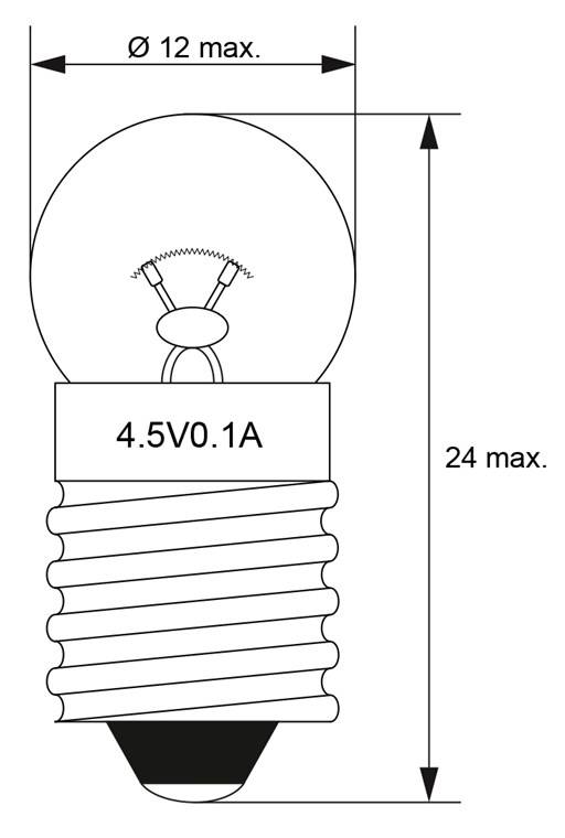 Goobay Lampadina sferetta per torcia, 0,45 W 0.45 W attacco E10, 4,5 V (DC), 100 mA-1
