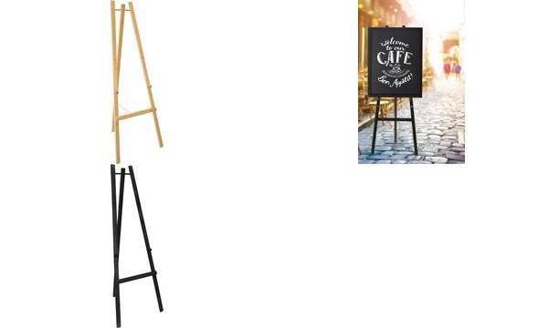Cavalletto in legno nero - altezza 165 cm - Securit-1