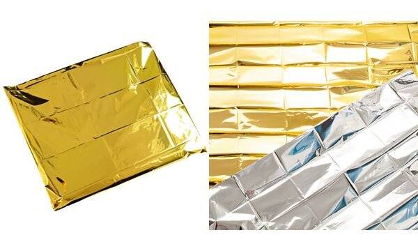 Coperta di salvataggio Hygostar per adulti 210x160 cm, oro/argento-2