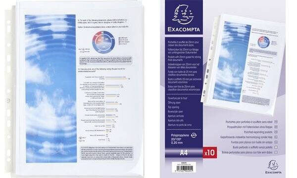 Exacompta 5507E foglio di protezione 210 x 297 mm (A4) Polipropilene (PP) 10 pz-3