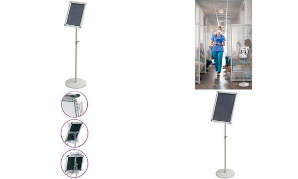 Nobo Cornice a scatto a cavalletto A4 (Nobo Sign Holder Snap Frame Floor Standin-2