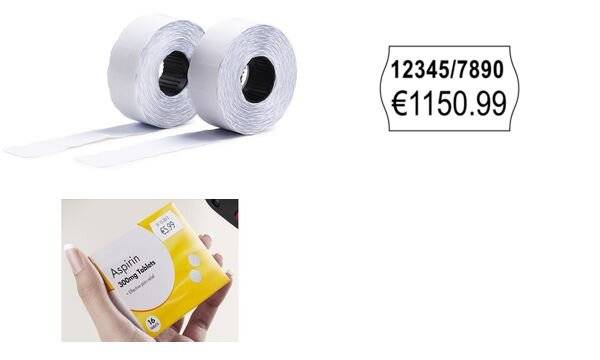 Avery PLP1626 etichetta autoadesiva Etichetta con prezzo Permanente Bianco 12000 pz-2