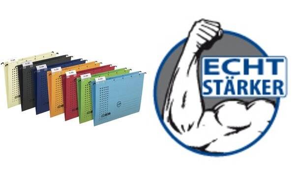 ELBA Hängemappe chic ULTIMATE, DIN A4, blau seitlich offen, aus extrem widerstandsfähigem Canson- - 25 Stück (85740 BL)