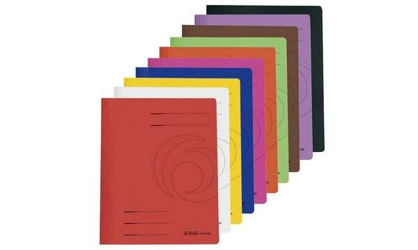 herlitz Schnellhefter easyorga, DIN A4, Manilakarton, blau dunkelblau, 240 g-qm, gebrauchsfertig gefaltet, Metelldeck- --0