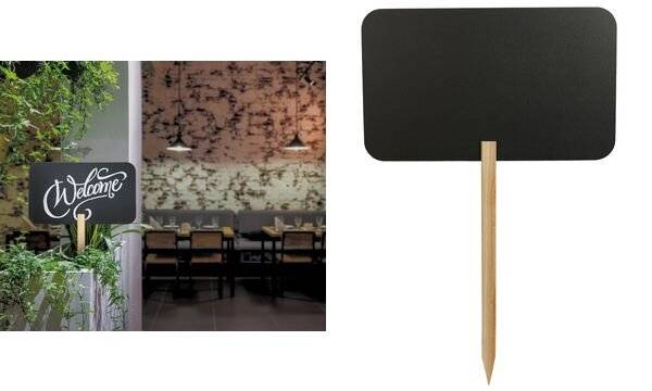 Lavagna con Supporto Silhouette Securit - 73,5x45 cm - Rettangolo - FBS-RECTANGLE (Nero)-1