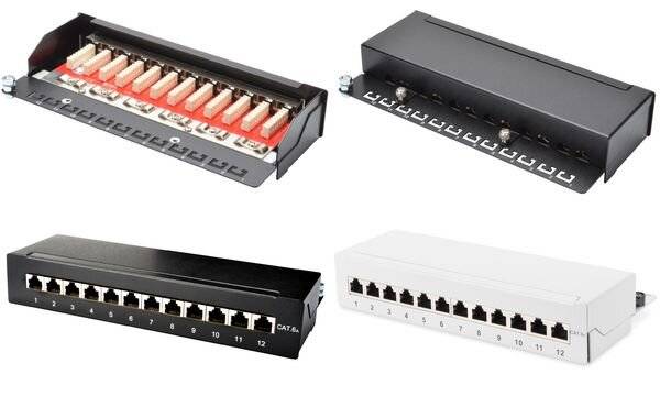 Digitus 12 Porte Patchpanel di rete CAT 6A, CAT 6A/7 1 U Grigio pronto all'uso-6