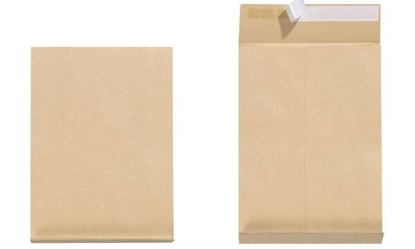 herlitz Faltenversandtasche C4, haftklebend, braun ohne Fenster, Natron-Recycling-Kraftpapier, 130 g-qm (10900355)-0