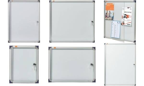 Bacheca Magnetica per Interni Nobo - 4xA4 - 68x51 cm - 1900846 (Alluminio)-2