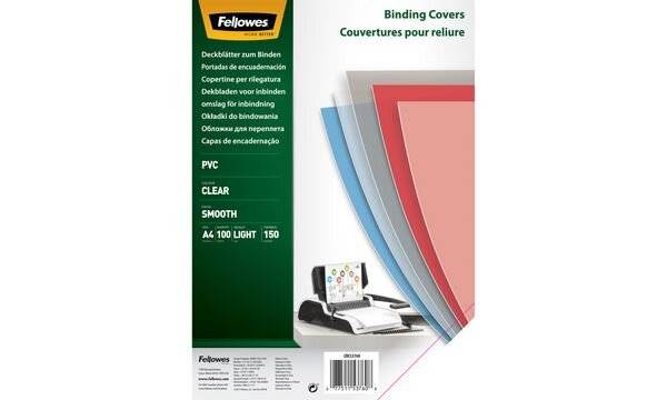 FELLOWES COUVERTURES PVC TRANSPARENTES-180 MICRONS A4-5