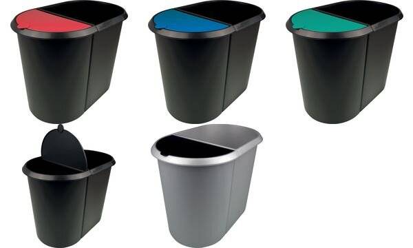 helit the double Mülltrenner 20,0 + 9,0 l schwarz (H6103995)-2