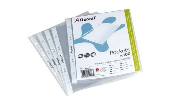 REXEL Prospekthülle Top Quality, A5, PP, glasklar, 0,08 mm oben offen, Lochung: 80/45-65-45, mit Lochrandverstärkung - 1-2