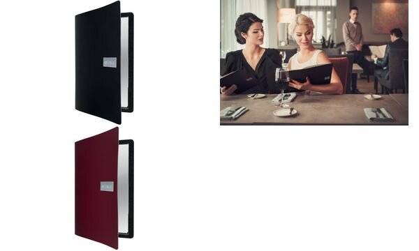 PortamenU' Royal - A4 - 24x33 cm - nero - 1 inserto doppio incluso - Securit-1
