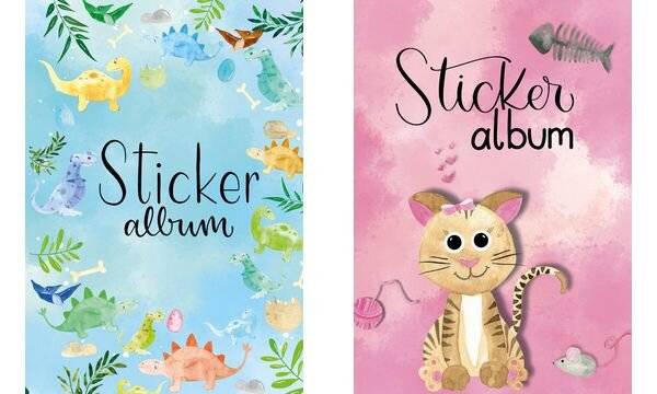 AVERY Zweckform ZDesign KIDS Stickeralbum "Dino", DIN A5 16 Blanko-Seiten, Papier, silikoniert zum Einkleben und - 1 Stü-2