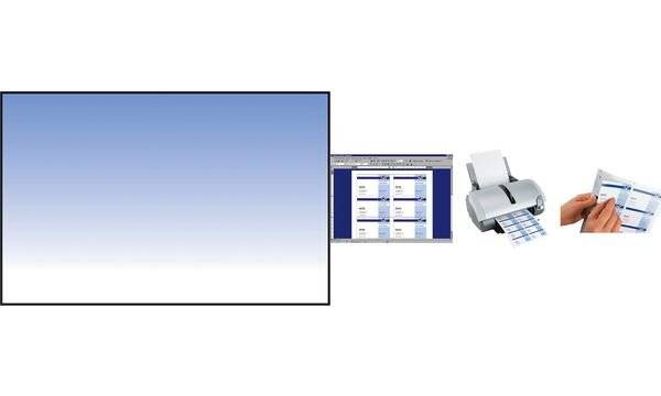 Sigel Business Card 3C DP746 - Visitenkarten - Blue Gradient - 85 x 55 mm - 200 g/m2 - 100 Karte(n) (10 Bogen x 10) (DP7-2