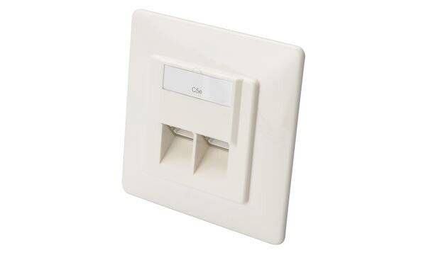 PRESA DOPPIA A INCASSO RJ 45 CATEGORIA 5E SCHERMATA STP CM 8 X 8 (DN-9001/B5-N)-9