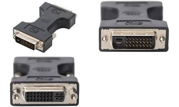Assmann DVI adapter. DVI(24+1) - DVI(24+5) M/F. DVI-D dual link. bl (AK-320502-000-S)-5