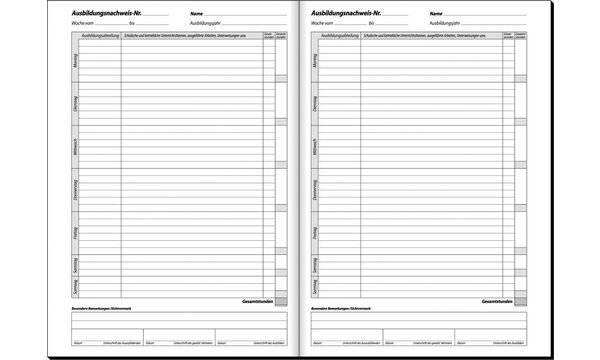 sigel Formularbuch "Ausbildungsnachweis", A4, 28 Blatt - für den Markt: D - 5 Stück (AW480)-4
