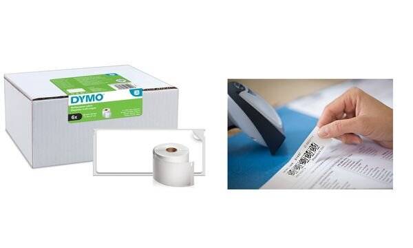 Rotolo etichette multiuso - 57 x 32 mm - bianco - 1000 etichette / rotolo - Dymo - value pack 12 pezzi-5