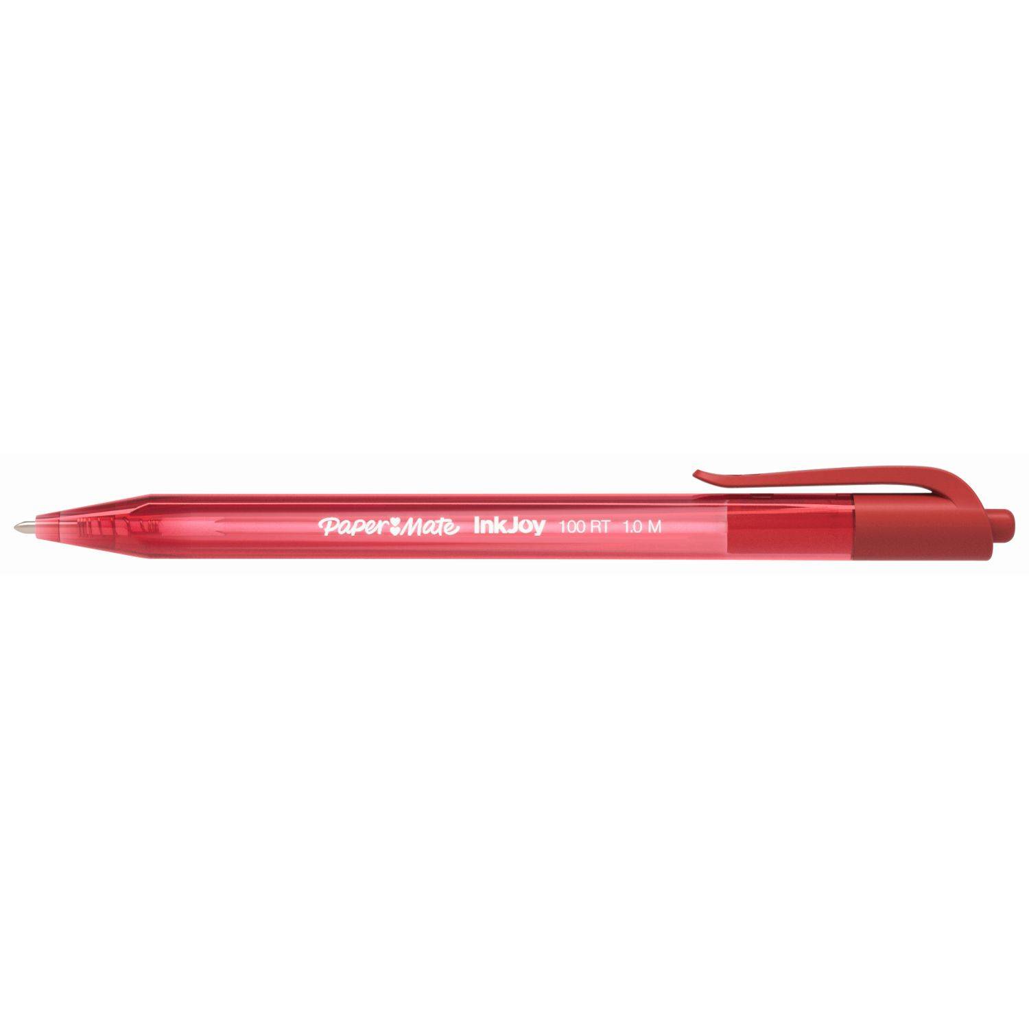Papermate InkJoy 100 RT Rosso Penna a sfera retrattile a clip Medio 20 pz-0