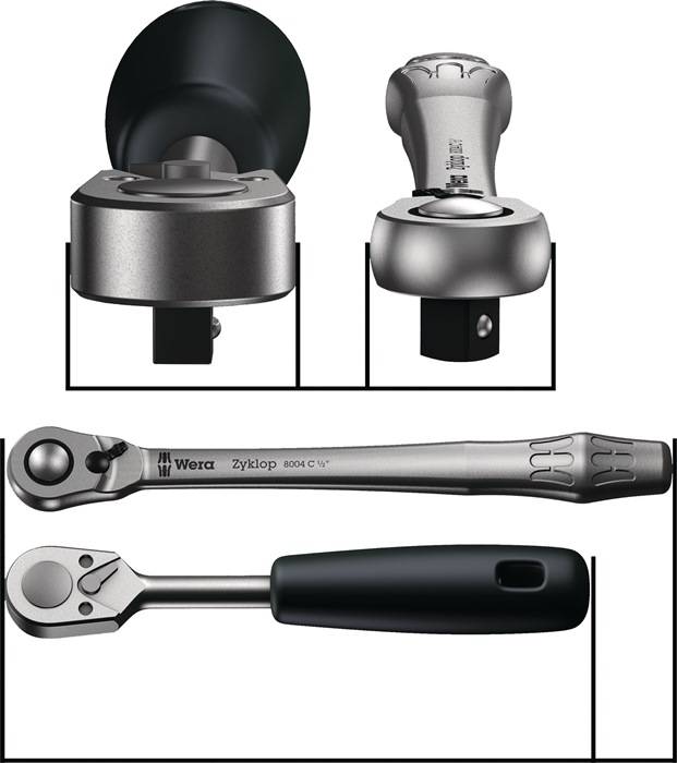 Wera 8100 SB 7 Zyklop Steckschlüsselsatz 3/8" (10 mm) 05004047001 (05004047001)-1