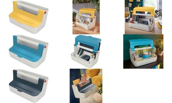 Scatole Portaoggetti Leitz Cosy Azzurro ABS 21,4 x 19,6 x 36,7 cm Maniglia per il trasporto-4