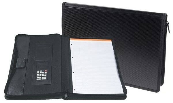 Conferenziere con calcolatrice Exawallet - PPL - 26,5x34 cm - nero - Exacompta-5