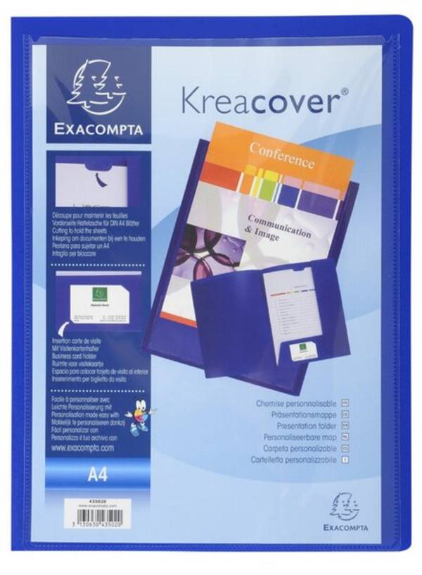 Exacompta 43502E cartella Polipropilene (PP) Blu A4
