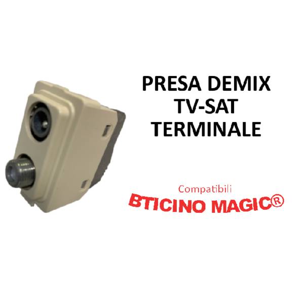 PRESA DEMIX TV/SAT TERMINALE COMPATIBILE BTICINO MAGIC®