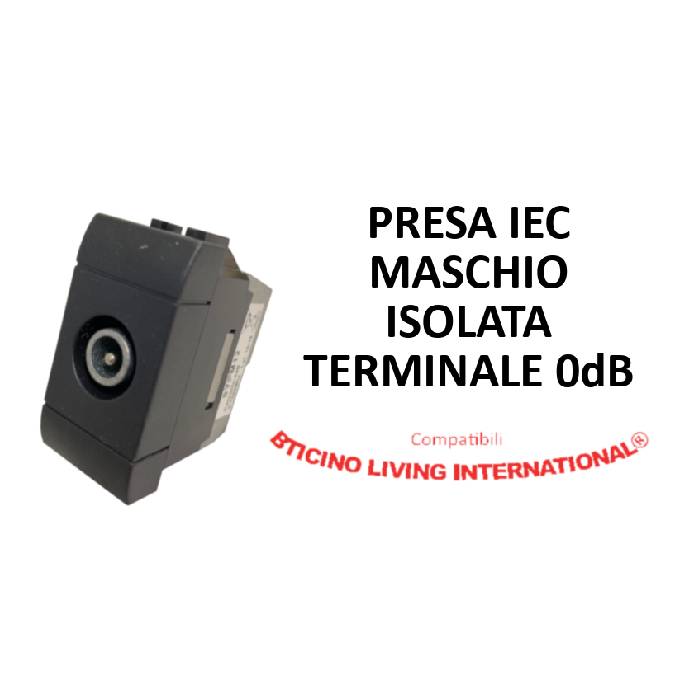 PRESA IEC MASCHIO ISOLATA TERMINALE COMPATIBILE BTICINO LIVING INTERNATIONAL®-0