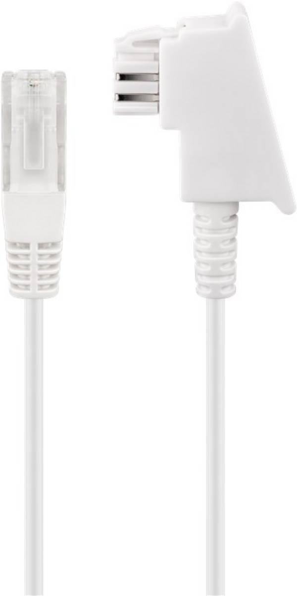 Goobay Cavo TAE-F per DSL/VDSL 10 m conduttore di rame (CU), Spina TAE-F > Spina RJ45 (8P2C)