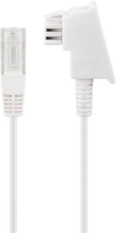 Goobay Cavo TAE-F per DSL/VDSL 10 m conduttore di rame (CU), Spina TAE-F > Spina RJ45 (8P2C)-0
