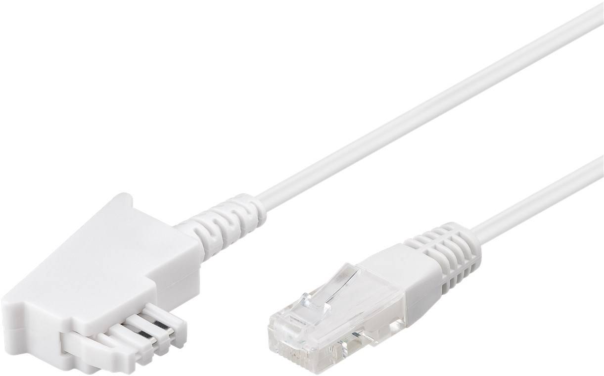 Goobay Cavo TAE-F per DSL/VDSL 10 m conduttore di rame (CU), Spina TAE-F > Spina RJ45 (8P2C)-3