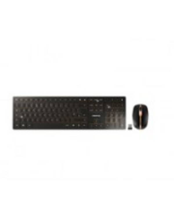 CHERRY DW 9100 SLIM tastiera Mouse incluso Universale RF senza fili + Bluetooth QWERTY Inglese UK Nero