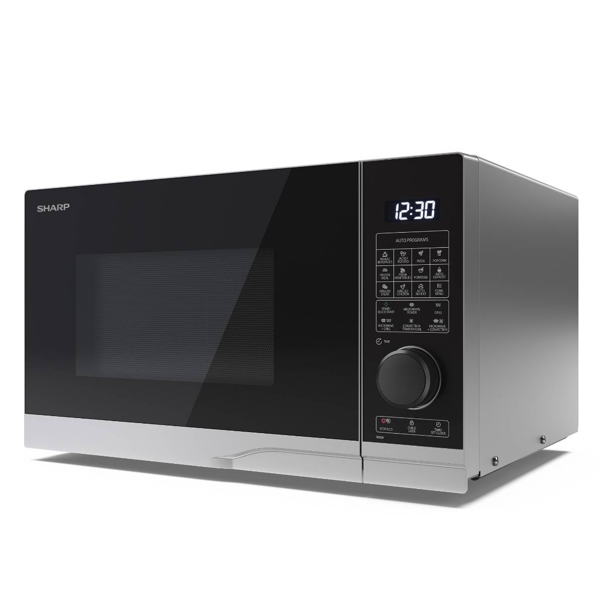 SHARP YC-PC254AE-S FORNO MICROONDE DIGITALE SHARP ITALIA - 25LT 1200 WATT GRILL-2