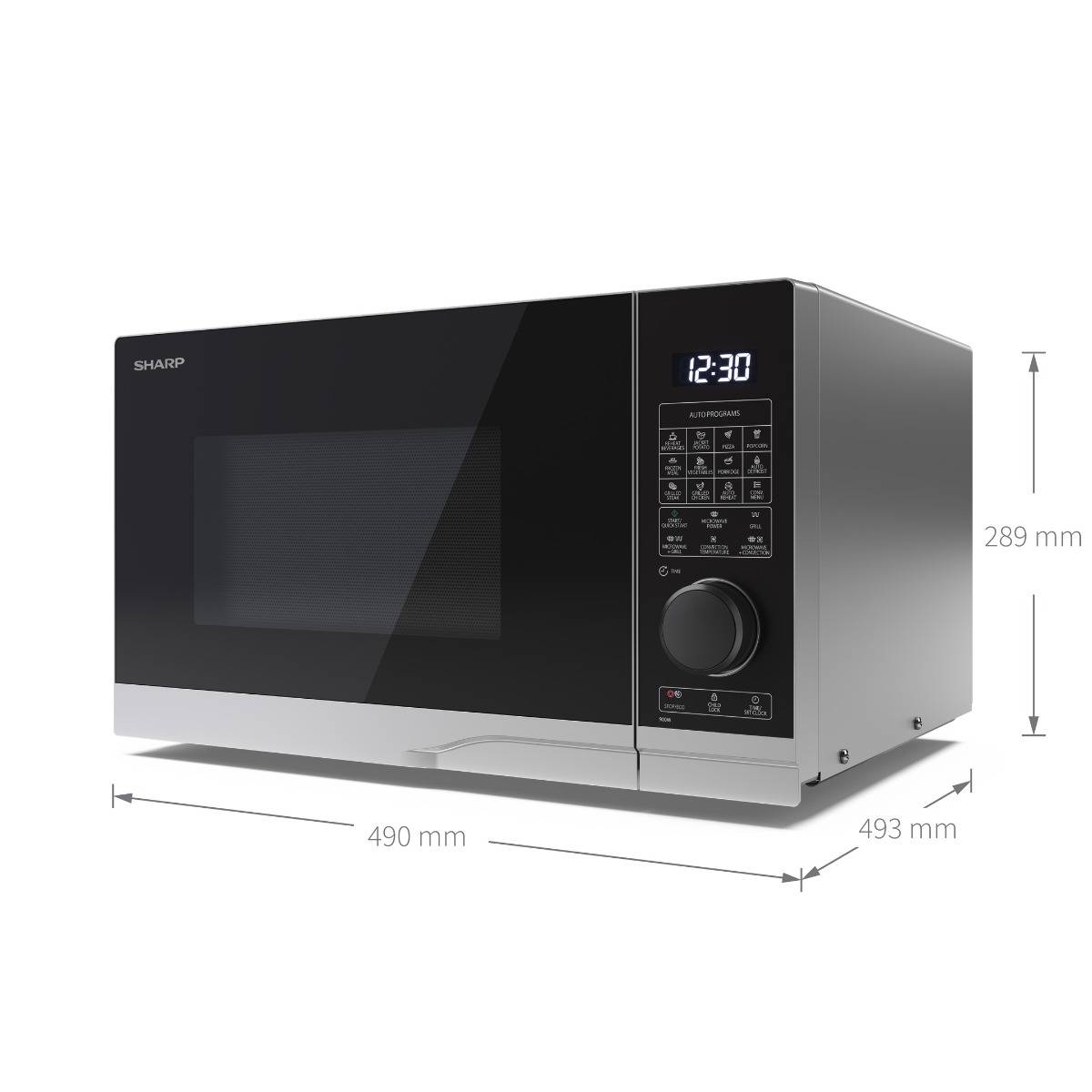 SHARP YC-PC254AE-S FORNO MICROONDE DIGITALE SHARP ITALIA - 25LT 1200 WATT GRILL-3