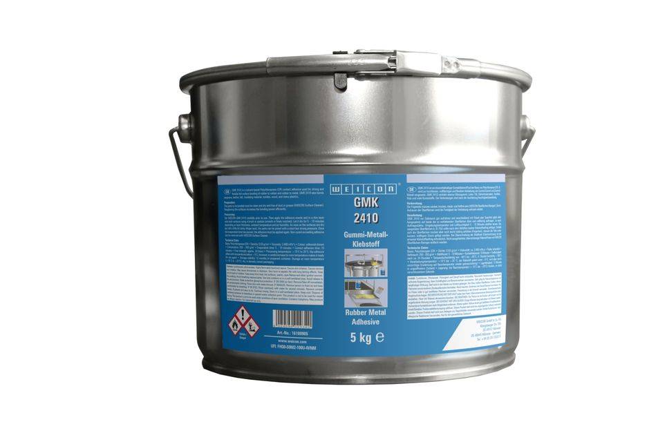 Colle speciali WEICON 16100905 GMK 2410 Contact Adhesive 5 kg Rubber Metal Adhesive-0