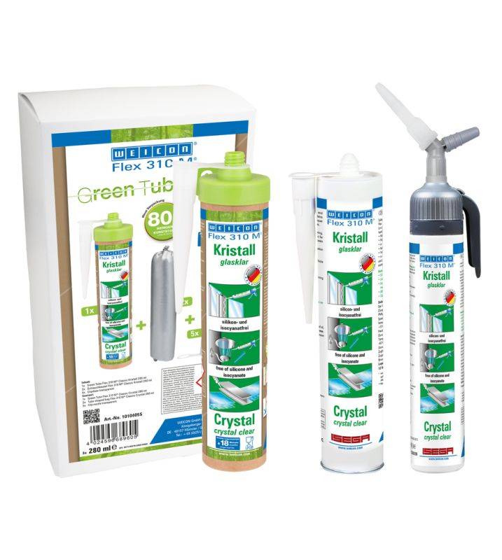 Siliconi e masse sigillanti WEICON 13308200 Flex 310 M® Crystal MS-Polymer 200ml transparent-1