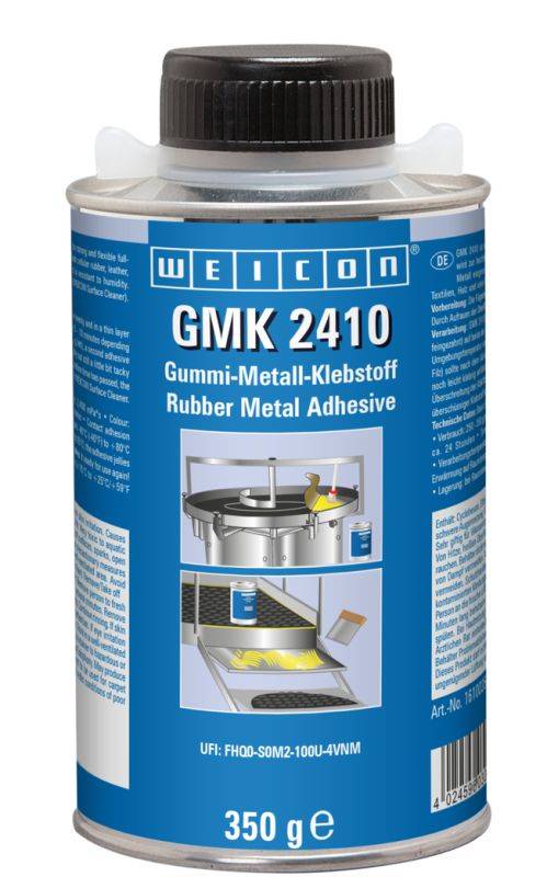 Colle speciali WEICON 16100350 GMK 2410 Contact Adhesive 350 g Rubber Metal Adhesive 350 g / 0.77 lb Brush-Top Can-0