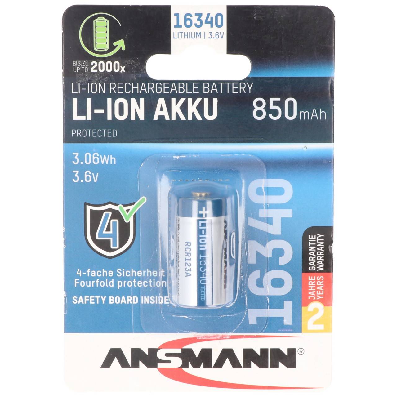 Batteria CR123A adatta per termocamera FLIR Breach PTQ136 Batteria agli ioni di litio con caricatore-3