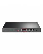 TP-Link TL-SL1218P | Switch | 16x RJ45 100Mb/s PoE+, 2x RJ45 1000Mb/s, 1x SFP Combo, Rack, non gestito-0