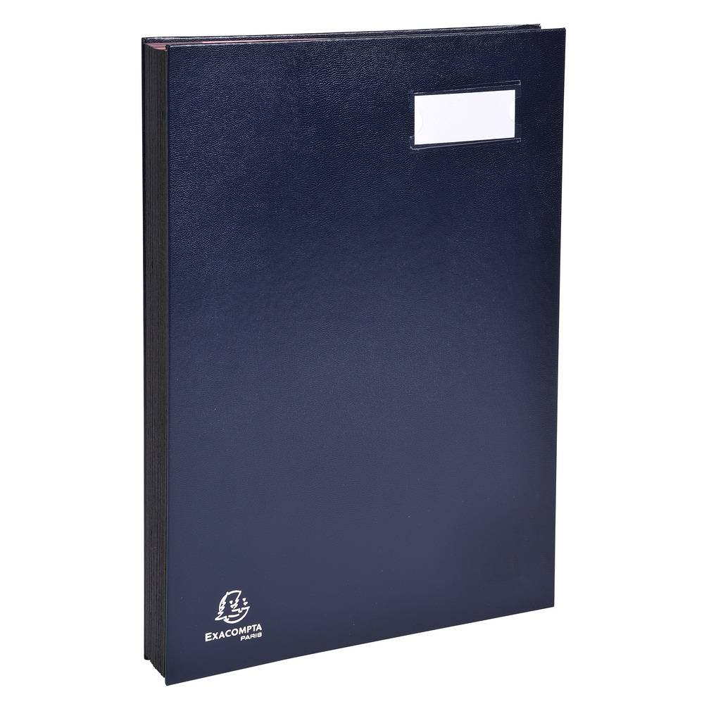 Libro Firma 20 pagine Blu 24X35cm 57022E Exacompta-1