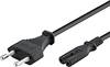 Goobay Cavo di collegamento con eurospina, 1,8 m, nero 1.8 m eurospina (tipo C CEE 7/16) > presa C7