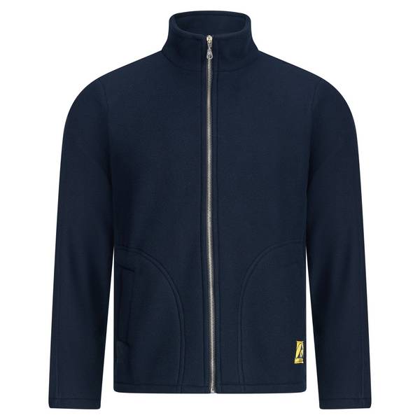 Giacca in pile ESD, foderata, 130g/m², blu navy, 4XL