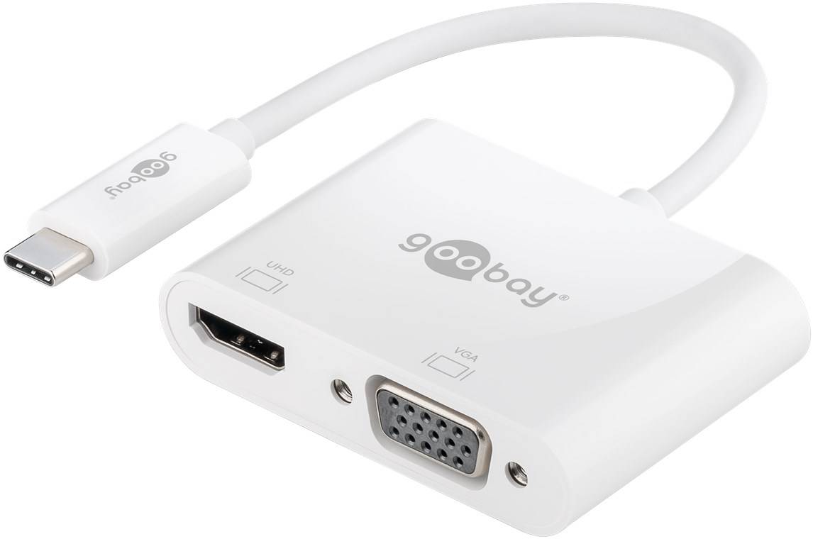 Goobay USB-C™ Multiport-Adapter HDMI™+VGA - erweitert ein USB-C™-Gerät um einen HDMI™- und einen VGA-Anschluss-0