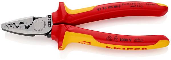 PINZA PER SERRARE TERMINALI A BUSSOLA mm.180 KNIPEX ART.9778 9778180