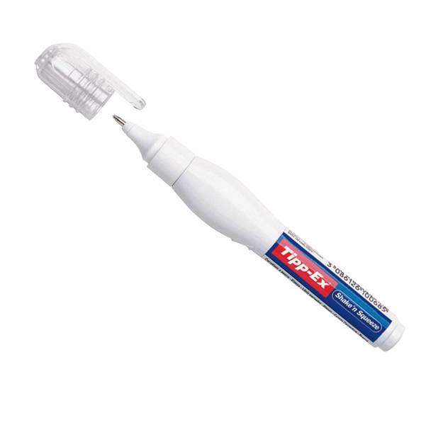 Tipp -ex Shake'n Squeeze Boligraph Corrector 8ml - Formula di asciugatura rapida - Metalica Punta-0