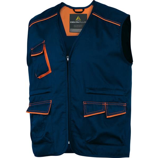 Gilet Multitasca Panostyle M6GIL Delta Plus - Taglia XL - M6GILBMXG (Blu e Arancione)-0