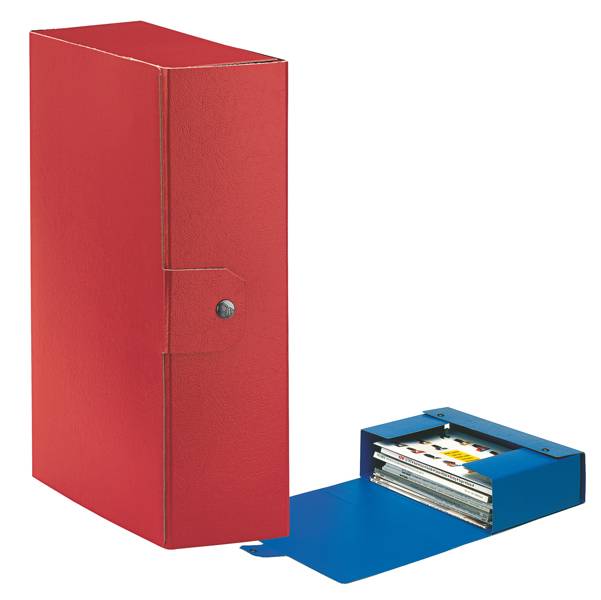 Scatola progetto Eurobox - dorso 10 cm - 25x35 cm - rosso - Esselte-0